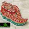0008CRH- MARBLE GANESH CHOPRA LONG RED