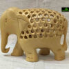 0025CRH- 4" WOODEN ELEPHANT UNDERCUT CARVED ON ONE PIECE