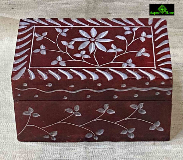 0272CRH-STONE BOX FINE CARVED
