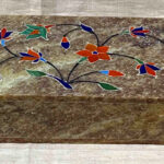 0302CRH- STONE BOX WITH INLAY WORK