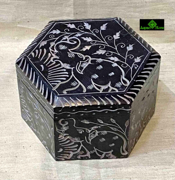0305CRH- STONE BOX 6 SIDE BLACK COLOUR