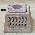 0316CRH- STONE CANDLE/INSENCE STICK HOLDER