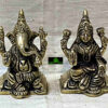 0364CRH- BRASS GANESH LAXMI ( PAIR )