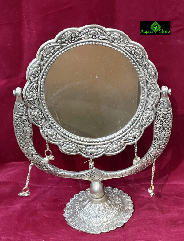 0115CRH- WHITE METAL MIRROR ( FISH DESIGN )