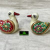 0148CRH- METAL WHITE MEENA DUCK  ( SET OF 2 )