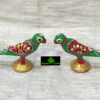 0154CRH- METAL MEENA PARROT ( SET OF 2 )