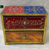 0169CRH-WOODEN 2 DRAWER MULTI COLOUR