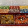 0190CRH- WOODEN 2 DRAWER MULTI COLOUR
