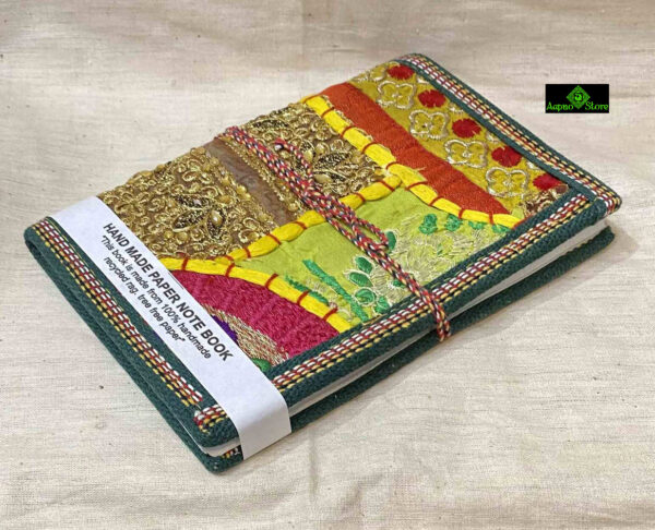 0227CRH- HAND MADE PAPER PATCH WORK DIARY ( SET OF 2 )