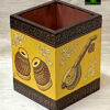 0198CRH- WOODEN HAND PAINTED PEN/SPOON HOLDER