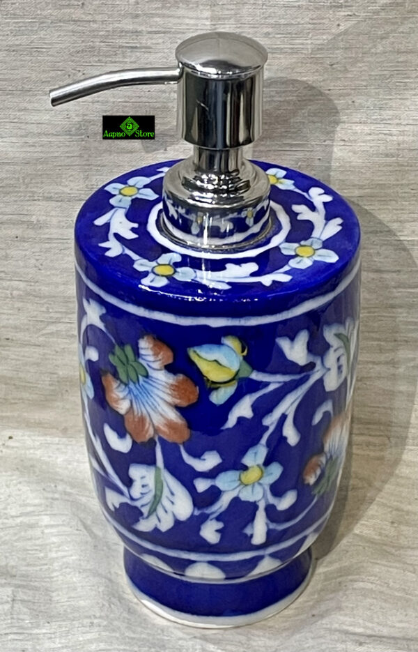 0244CRH- JAIPUR BLUE POTTERY SOAP DISPENCER