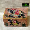 0277CRH-STONE BOX HAND PAINTED