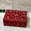 0278CRH- STONE BOX ENGRAVED RED COLOUR