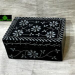 0279CRH- STONE BOX CARVED IN BLACK COLOUR