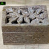 0281CRH- STONE BOX WITH FINE CARVING