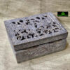 0282CRH- STONE BOX WITH FINE HAND CARVED