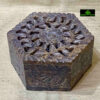 0283CRH- STONE BOX 6 SIDE WITH FINE HAND CARVING