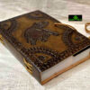 0332CRH- HAND MADE PAPER LEATHER DIARY THREAD ( ANTIQUE LOOK )