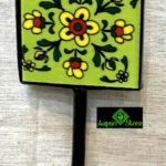 0375CRH- BLUE POTTERY/CEREMIC COAT/TOWEL HANGER ( SET OF 2 )