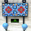 0376CRH- BLUE POTTERY/CEREMIC COAT/TOWEL HANGER ( SET OF 2 )