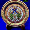 0428CRH- MARBLE PLATE WITH STAND WITH  GOLD LEAF WORK