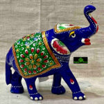 0440CRH- 4" METAL BLUE MEENA ELEPHANT