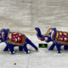 0475CRH- METAL BLUE  MEENA ELEPHANT ( SET OF 2 )