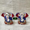 0480CRH- METAL MEENA KAN GANESH ( SET OF 2 )