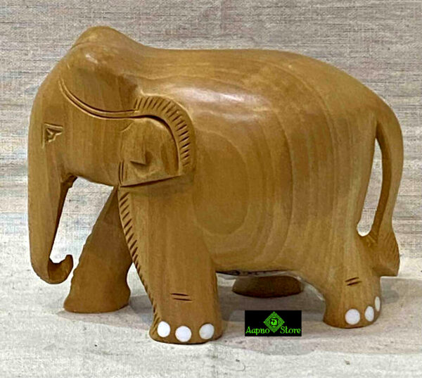 0497CRH-WOODEN ELEPHANT PLAIN HAND CARVED