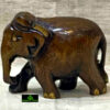 0505CRH- WOODEN ELEPHANT PLAIN ANTIQUE LOOK ( SET OF 2 )