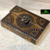 0054CRH- HAND MADE PAPER LEATHER DIARY LOCK ANTIQUE LOOK