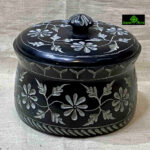 0543CRH- STONE BOX ROUND BLACK