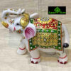 0572CRH- 5" MARBLE ELEPHANT WITH GOLD LEAF WORK