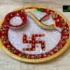 0060CRH- 6" MARBLE POOJA PLATE / THALI