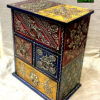 0021CRH- WOODEN 4 DRAWER  MULTICOLOUR ANTIQUE STYLE BIG HAND PAINTED