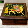 0062CRH- 6" WOODEN BOX WITH FINE HAND PAINTED