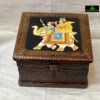 0064CRH- 5"  WOODEN BOX WITH FINE HAND PAINTED