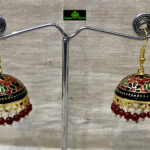 0075CRH- METAL MEENA EARING (ZHUMKI) ( SET OF 2 )