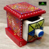0076CRH- CEREMIC /BLUE POTTERY 1 DRAWER