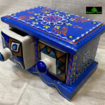0077CRH- CEREMIC/BLUE POTTERY 2 DRAWER