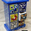 0081CRH- CEREMIC/BLUE POTTERY 6 DRAWER
