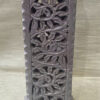 0092CRH- STONE CANDLE/INSENCE STICK HOLDER COVERED FINE CARVED