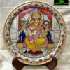0102CRH- 9" MARBLE PAINTING PLATE WITH STAND