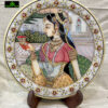 0104CRH- 9" MARBLE PLATE WITH FINE HAND PAINTING WITH STAND
