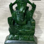 0105CRH- 4" STONE GANESH IN GREEN
