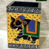 0129CRH- WOODEN HAND PAINTED PEN/SPOON HOLDER
