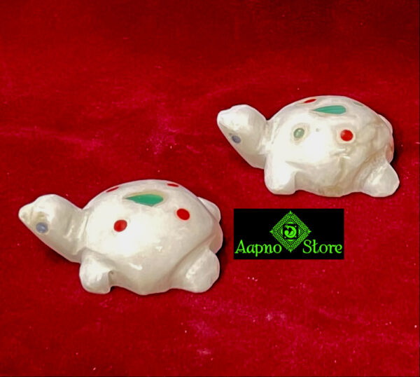 0165CRH- MARBLE INLAY TORTOISE  ( SET OF 2  )