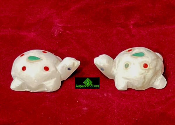 0163CRH- MARBLE INLAY TORTOISE ( SET OF 2 )