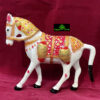 0179CRH- 6" METAL MEENA HORSE WHITE