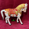 0180CEH- 8" METAL MEENA HORSE WHITE